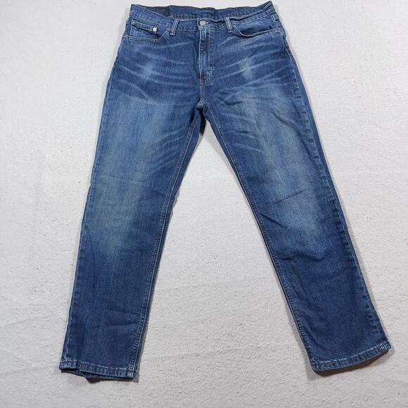 Levi's 541 Jeans Men 32x28 Athletic Fit‎ Tapered Blue Denim Wiskered Tag 33x30 - Picture 1 of 13